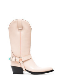 Pink Leather Cowboy Boots