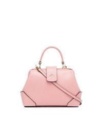 Manu Atelier Bubblegum Pink Frame Leather Cross Body Bag