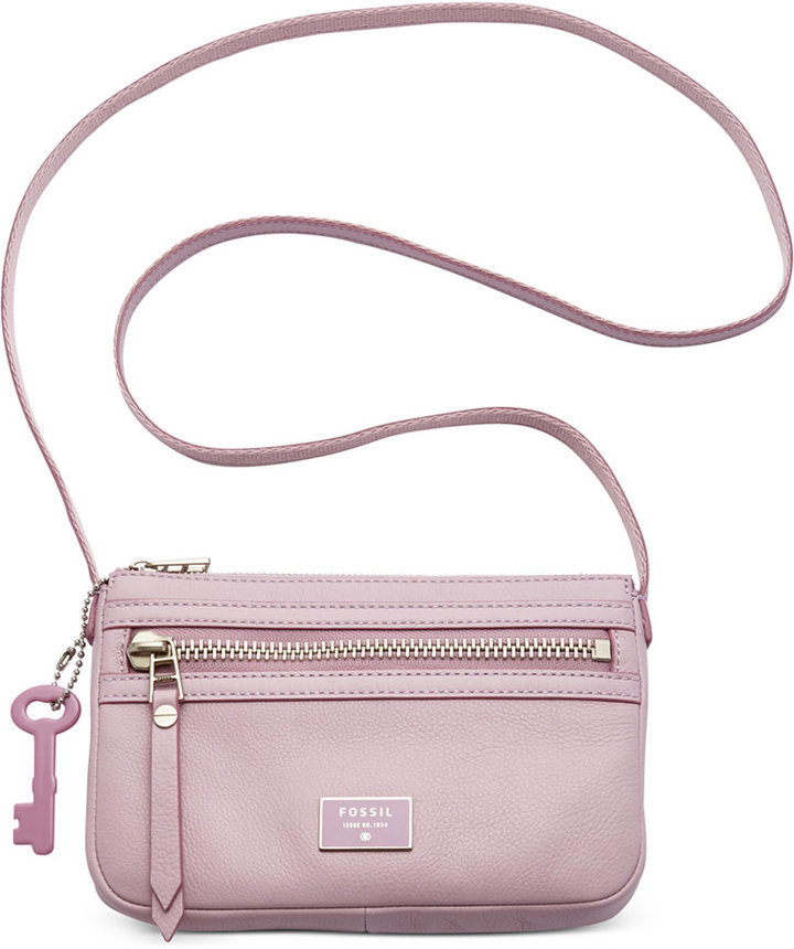 Fossil Dawson Leather Mini Crossbody, $98 | Macy's | Lookastic