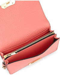 Burberry Grained Leather Crossbody Bag Rose Pink