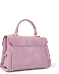 Dolce & Gabbana Lucia Mini Lizard Effect Leather Shoulder Bag Pink