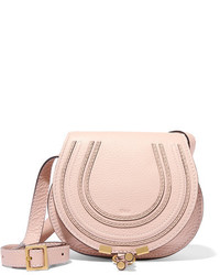 Chloé Marcie Mini Textured Leather Shoulder Bag Blush