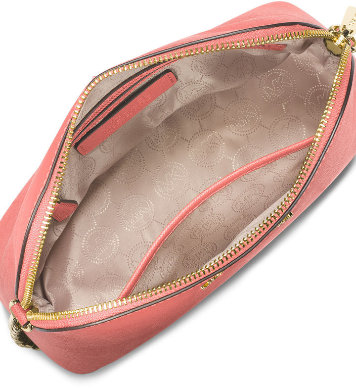 Cindy Large Dome Crossbody Bag, Pink Grapefruit