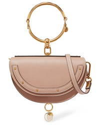 Chloé Nile Bracelet Mini Textured Leather Shoulder Bag