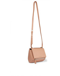 Givenchy Pandora Box Shoulder Bag In Blush Textured Leather Antique Rose