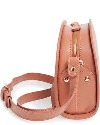 A.P.C. Sac Demi Lune Leather Crossbody Bag Pink