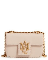 Alexander McQueen Small Insignia Calfskin Leather Crossbody Bag Pink