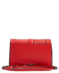 Rebecca Minkoff Small Love Leather Crossbody Bag Metallic