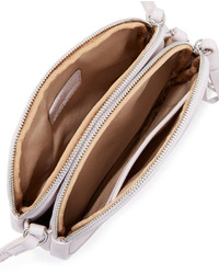 Neiman Marcus Tassel Double Zip Crossbody Bag Orchid