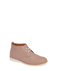 Pink Leather Desert Boots