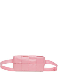 Pink Leather Fanny Pack