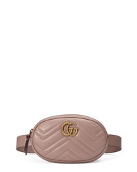 Gucci Gg Marmont 20 Matelasse Leather Belt Bag
