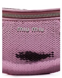 Miu Miu Sequinned Leather Belt Bag
