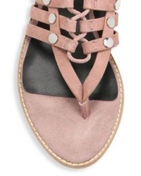 Rebecca Minkoff Evonne Leather Flat Sandals