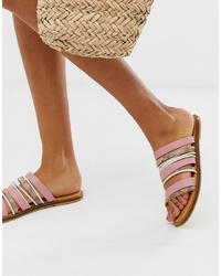 ASOS DESIGN Fitchy Leather Multi Mules