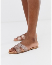 New Look Interweave Sandal In Gold