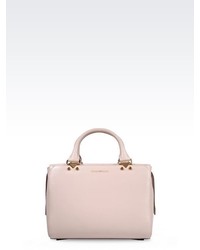 Giorgio Armani Small Handbag In Boarded Calfskin With Detachable Shoulder Strap