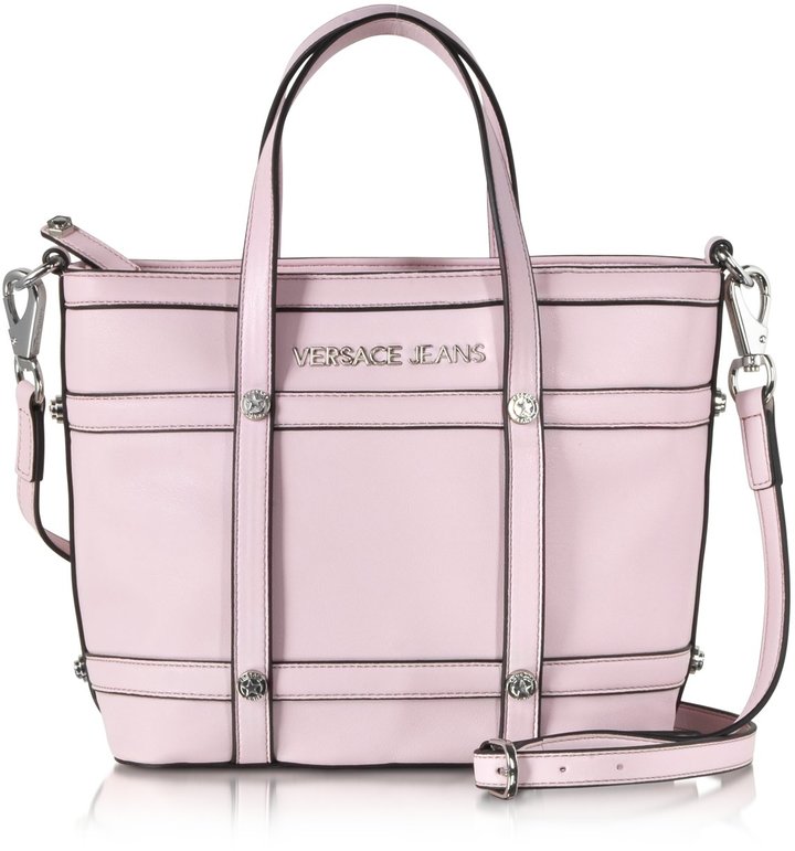 light pink leather tote