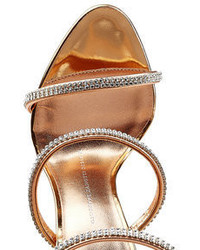 Giuseppe Zanotti Leather Sandal Heels With Crystals