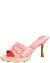 Chanel Leather Slide Sandals