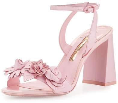 pink block sandals