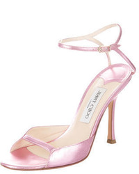 Jimmy Choo Pink Leather Sandals