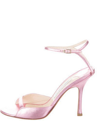 Jimmy Choo Pink Leather Sandals