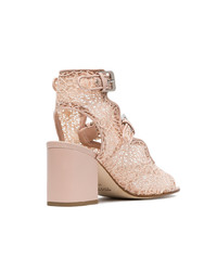 Laurence Dacade Pink Noe 70 Lace Sandals