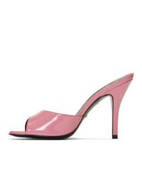 Gucci Pink Slide Heeled Sandals