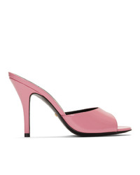 Gucci Pink Slide Heeled Sandals