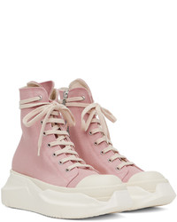 Rick Owens DRKSHDW Pink Abstract Sneakers