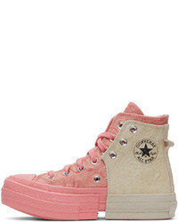 Feng Chen Wang Pink Beige Converse Edition 2 In 1 Chuck 70 Hi Sneakers