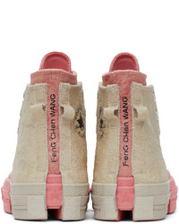 Feng Chen Wang Pink Beige Converse Edition 2 In 1 Chuck 70 Hi Sneakers
