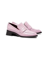 Sies Marjan Mauve Adele Patent Leather Loafers