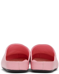 Marni Pink Leather Fussbett Sabot Clog Loafers