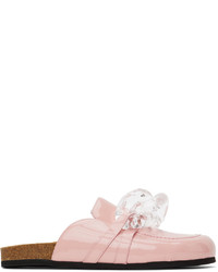 JW Anderson Pink Patent Leather Chain Loafers