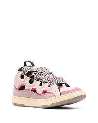 Lanvin Curb Panelled Low Top Sneakers