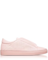 YLATI Nerone Pink Perforated Leather Low Top Sneakers