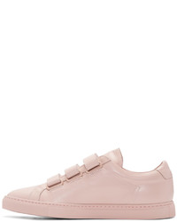 Common Projects Pink Achilles Three Strap Sneakers