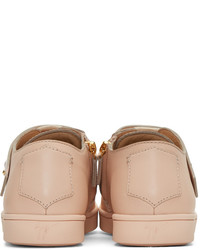 Giuseppe Zanotti Pink Leather Strap Sneakers