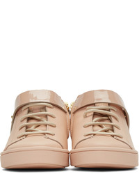 Giuseppe Zanotti Pink Leather Strap Sneakers
