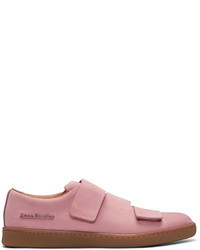 Acne Studios Pink Nubuck Triple Sneakers