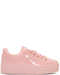 Kenzo Pink Patent K Lace Platform Sneakers