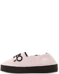 Kenzo Pink Shearling Leather Espadrille Sneakers