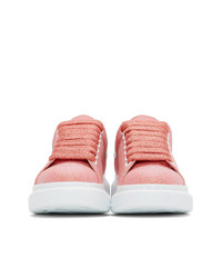 Alexander McQueen Pink Sparkle Oversized Sneakers
