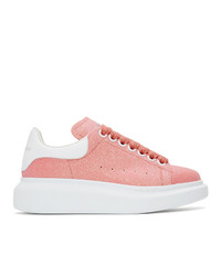 Alexander McQueen Pink Sparkle Oversized Sneakers
