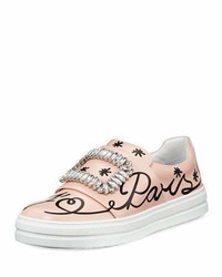 Roger Vivier Sneaky Viv Love Paris Sneaker Pink