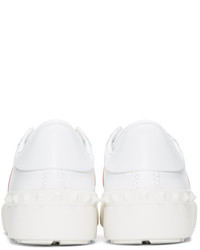 Valentino White And Pink Open Sneakers