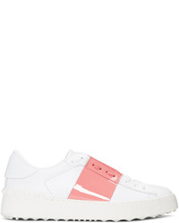 Valentino White And Pink Open Sneakers