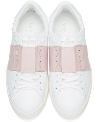Valentino White Pink Open Sneakers
